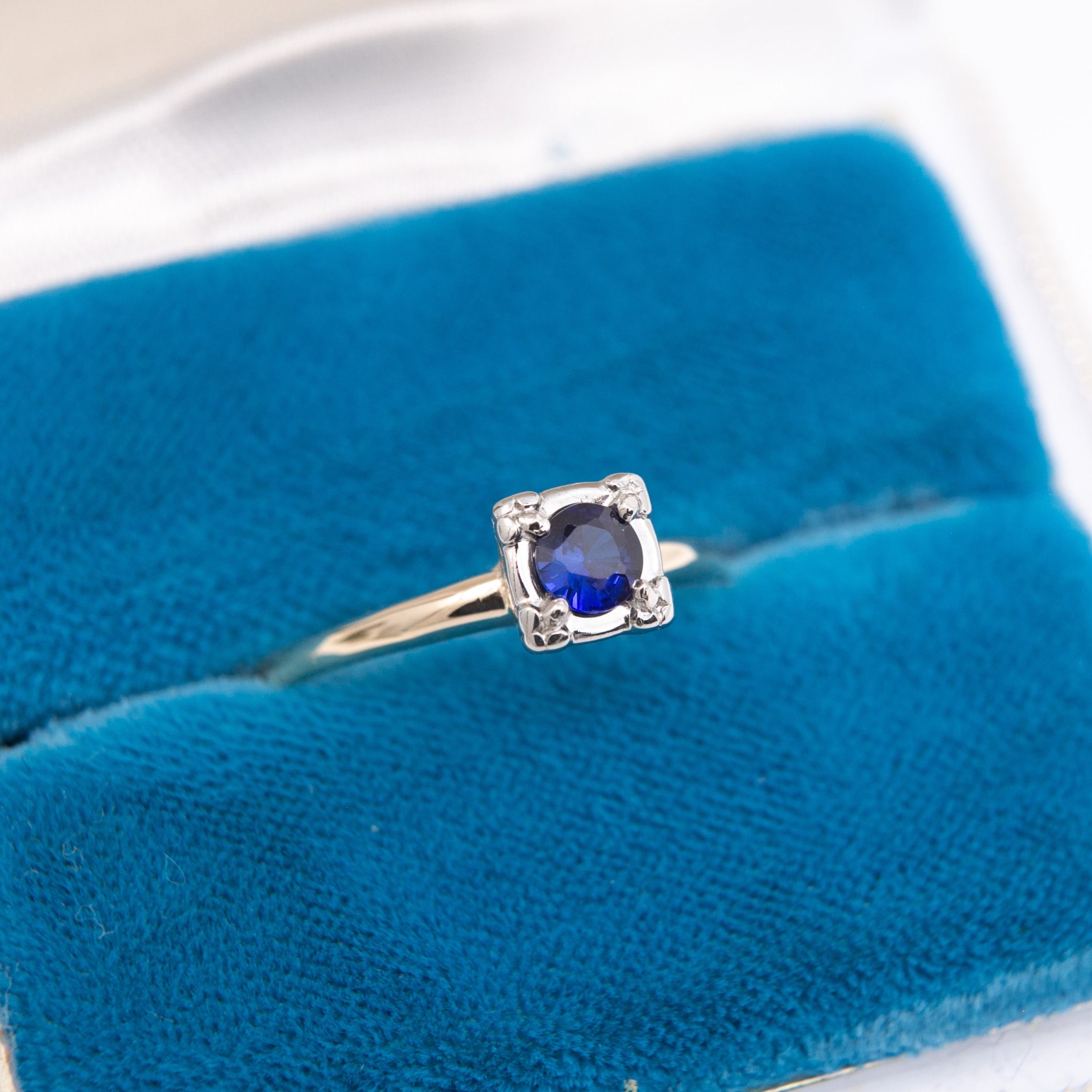 Genuine blue sapphire ring online